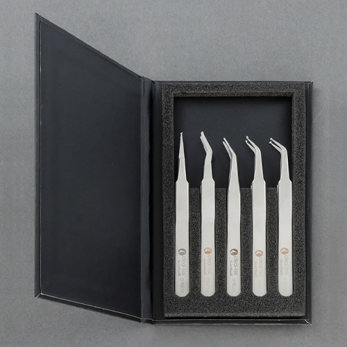 5本組 精密ピンセット(ステンレス製)【EA595H-21】