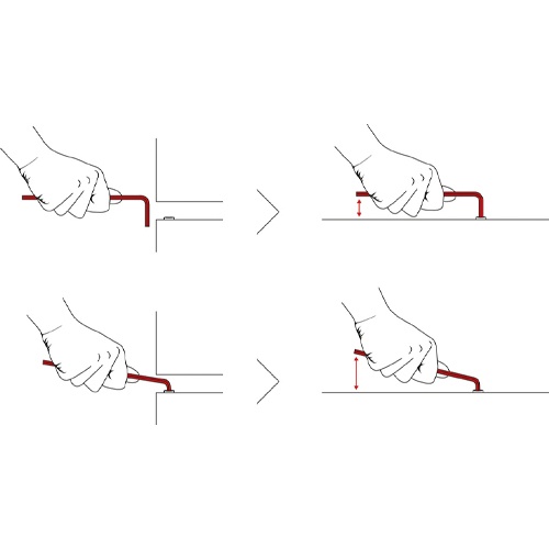 6.0x185mm [Ball Hexagon]キーレンチ(ショートヘッド)【EA573L-6A】