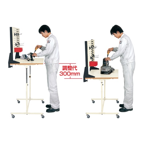 600x450x700-1000mm/50kg セル作業台(昇降)【EA956SA-6】