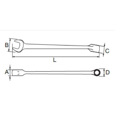 60mm 片目片口スパナ【EA684A-60】