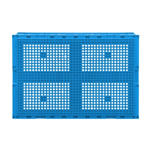 649x439x327mm/76.5L 折畳コンテナ(メッシュ・青)【EA506AA-107】