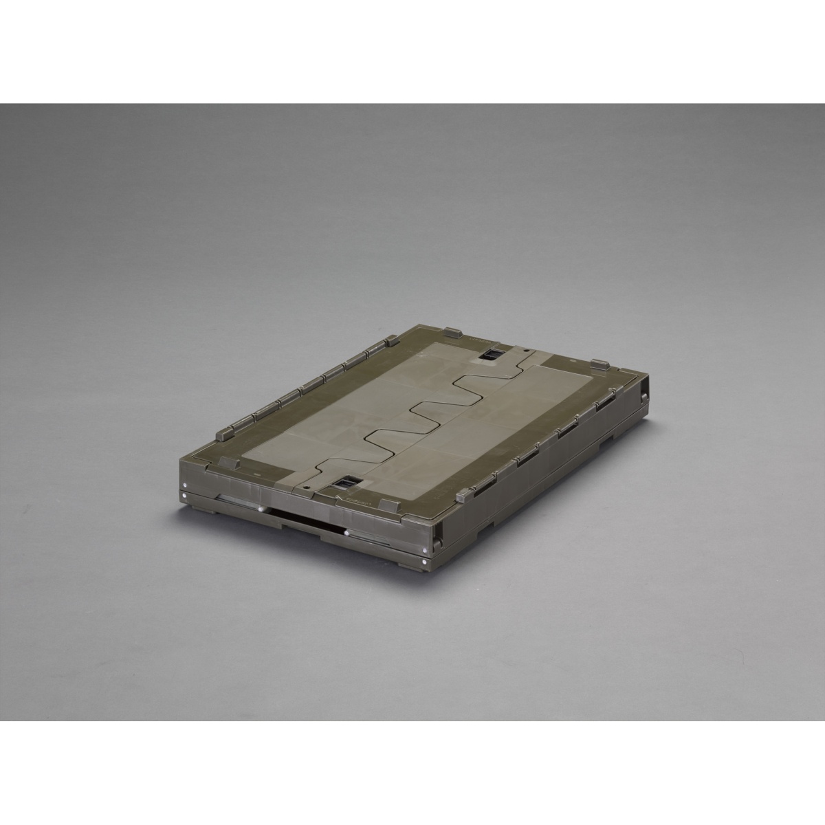 649x439x340mm/73.9L折畳コンテナ(半透明・蓋/5コ)【EA506AA-100E】