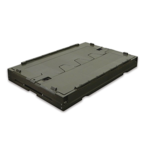 649x439x340mm/75.9L 折畳コンテナ(OD/蓋付5個)【EA506AA-7E】