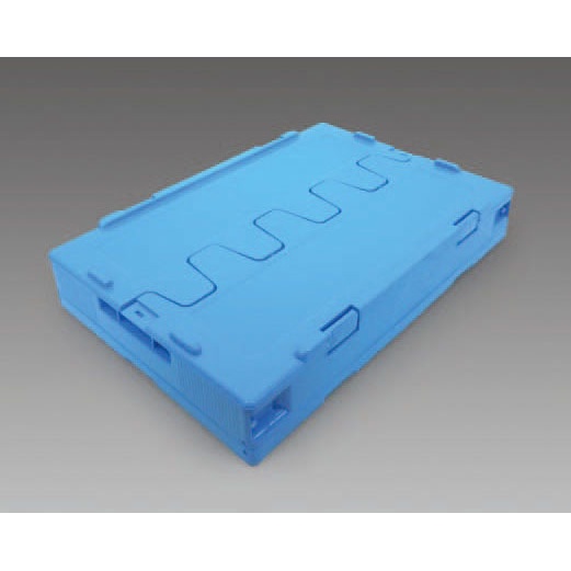 649x439x340mm/75.9L 折畳コンテナ(青/蓋付5個)【EA506AA-7A】