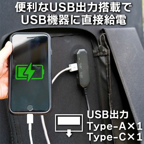 68W ポータブルソーラーパネル(EA812HG-11B～15B用)【EA812HG-19B】