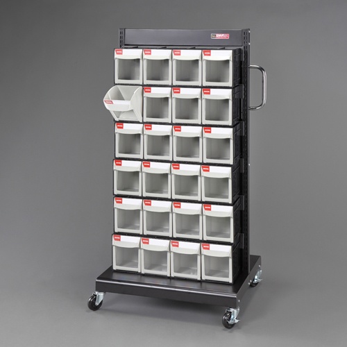 690x560x1460mm/4列 6段 マルチストールカート(両面)【EA957FL-11】