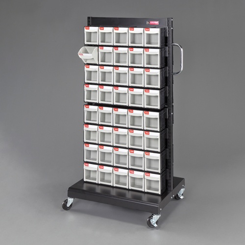 690x560x1460mm/5列 8段 マルチストールカート(両面)【EA957FL-12】