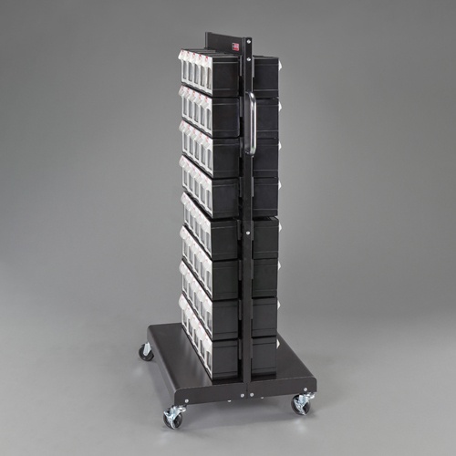 690x560x1460mm/5列 8段 マルチストールカート(両面)【EA957FL-12】