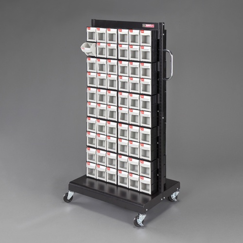 690x560x1460mm/6列10段 マルチストールカート/両面【EA957FL-13】