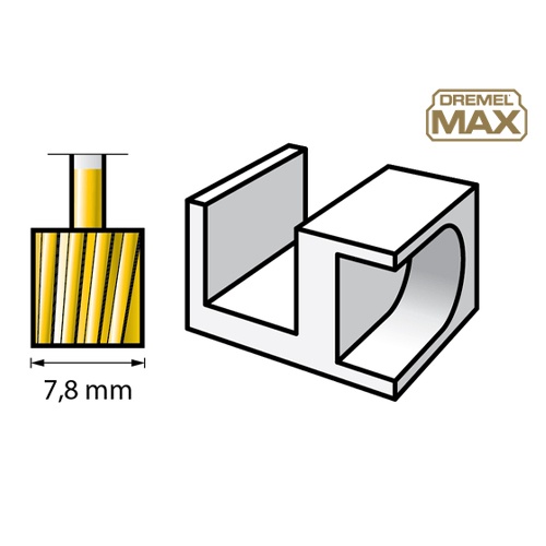 7.9x 9.4mm/3.2mm軸 [TiNコート]ロータリーカッター【EA818E-406】