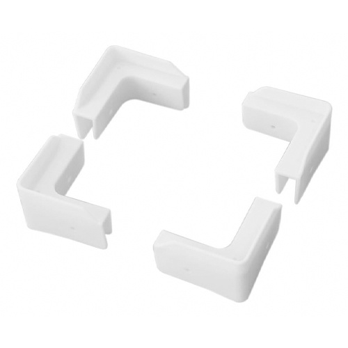 70x70mm プラダンコーナーセット(L2個+R2個/白)【EA911BG-15A】