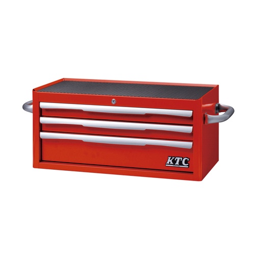715x390x330mm/3段 ツールキャビネット(レッド)【EA956A-91】