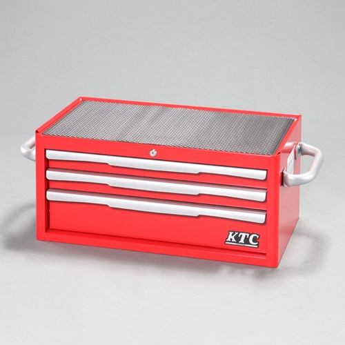 715x390x330mm/3段 ツールキャビネット(レッド)【EA956A-91】