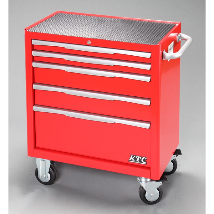 740x470x 910mm/5段 ツールワゴン(レッド)【EA956AB-11】