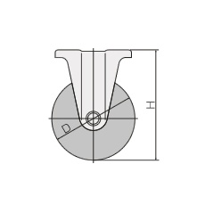 75mm キャスター(固定金具・左ブレーキ付)【EA986PN-26】