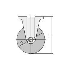 75mm キャスター(固定金具・左ブレーキ付)【EA986PN-66】