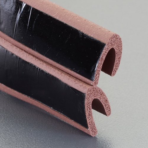 7x 10mmx 6m 戸あたりクッションテープ(V型/茶)【EA944KD-329】