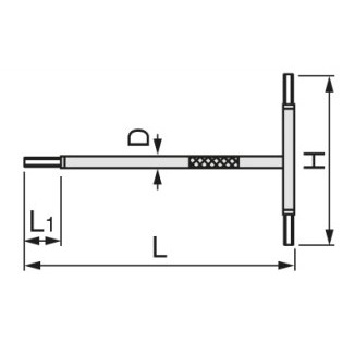 8.0x250mm [Hexagon]T型レンチ【EA573BZ-8】