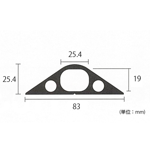 83x25mmx 3m コードプロテクター(1溝)【EA983PJ-11】