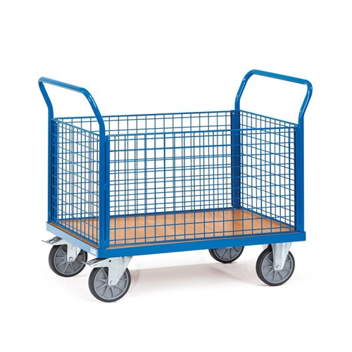 850x450mm/500kg 運搬車(メッシュかご付)【EA520BE-41】
