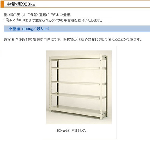 895x868x1800mm/300kg/6段 スチール棚【EA976AJ-90C】