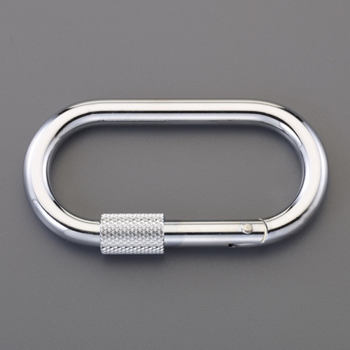 89x36x10mm 安全環付カラビナ(スチール/Wストッパー)【EA638JW-31】