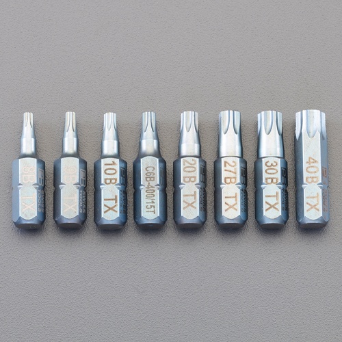 8本組 [TORX]ドライバービット(イジリ止付)【EA611PC-200】