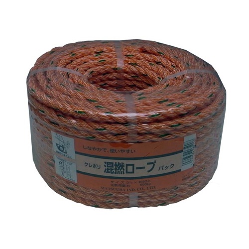 9.0mmx50m クレポリロープ(三つ打ち)【EA628ML-22】