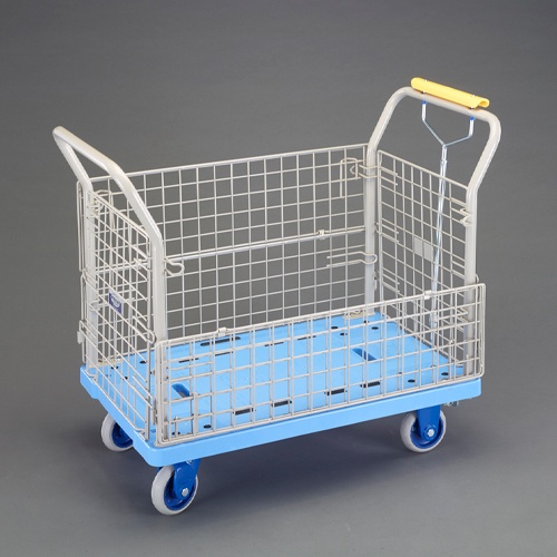 900x600mm/300kg 運搬車(静音/メッシュ/ブレーキ)【EA520BY-43B】