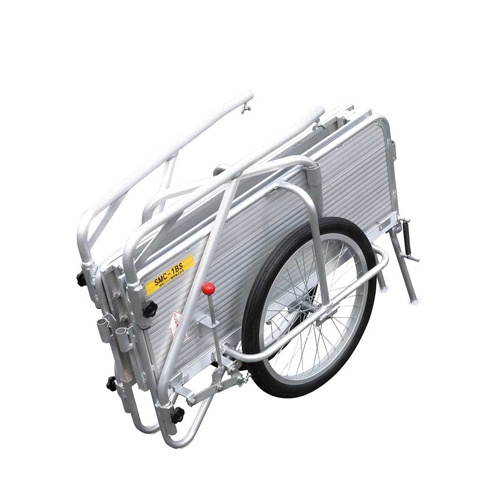 900x600mm折畳リヤカー(アルミ製/ノーパンク/ブレーキ付)【EA520AG-31】