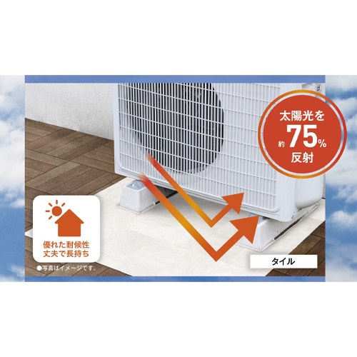 900x900mm 室外機床用遮熱シート(タイル柄)【EA997MZ-62】