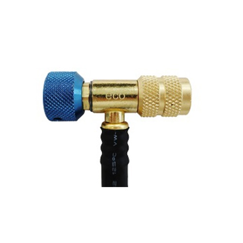 90cm/R32・R410A バルブ付チャージングホース/青【EA101TB-12】