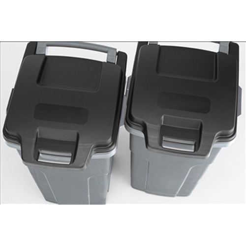 90L ダストボックス(キャスター付・黒/灰)【EA995A-108A】