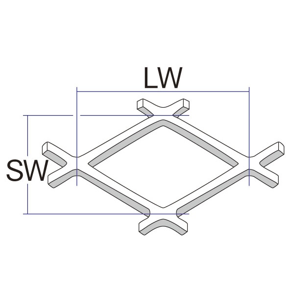 910x1830mm/50.8 x22mm エキスパンドメタル(アルミ製)【EA952BJ-20】