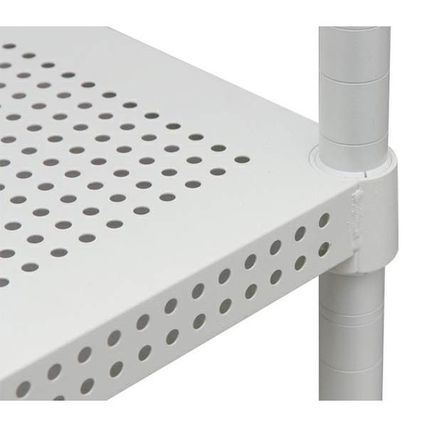 910x460x1785mm カラーパンチングラック(ホワイト)【EA976AL-101】