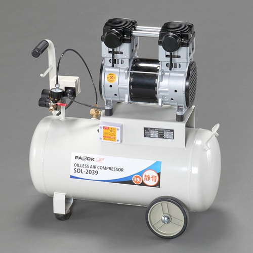 AC100V/1150W エアーコンプレッサー(39L/オイルレス)【EA116SW-2】
