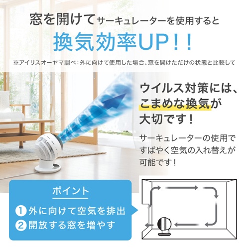 AC100V/34W サーキュレーター(上下左右首振り)【EA763FB-9A】