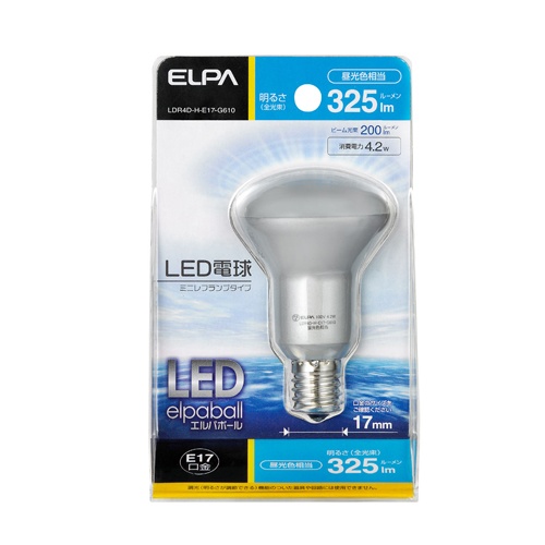 AC100V/4.2W/E17 電球(LED/ミニレフ形/昼光色)【EA758XA-79】