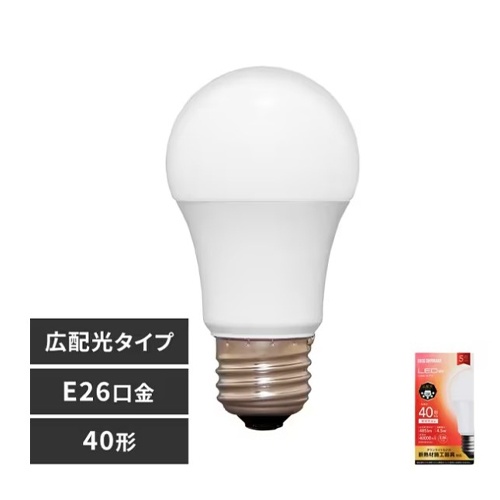 AC100V/4.5W/E26 電球/LED(電球色/広配光)【EA758XP-36】