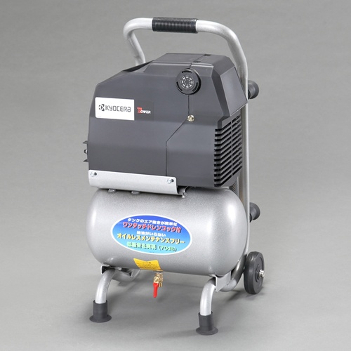 AC100V/750W エアーコンプレッサー(タンク10L)【EA116HG-1】