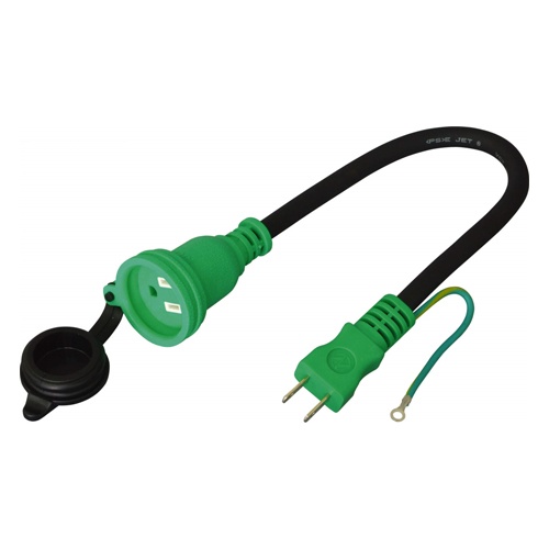 AC125V/15A 平形プラグ変換アダプター【EA815GB-46】