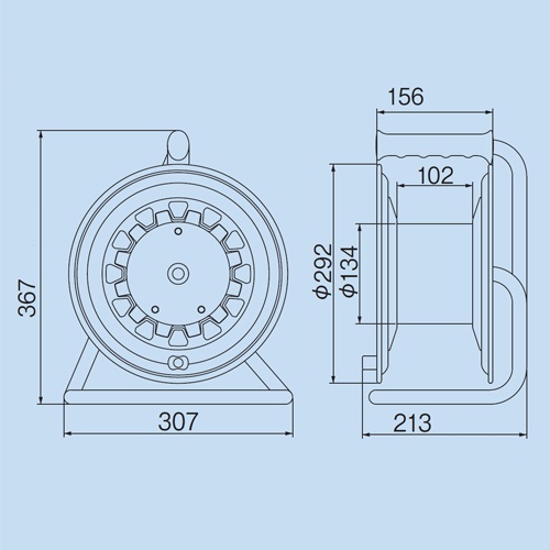 AC125V/15A/20m コードリール(漏電遮断付)【EA815D-20】