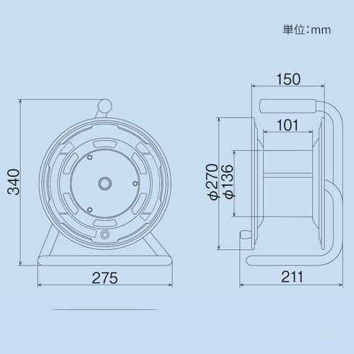 AC125V/15A/30m コードリール(温度センサー付)【EA815BS-4】