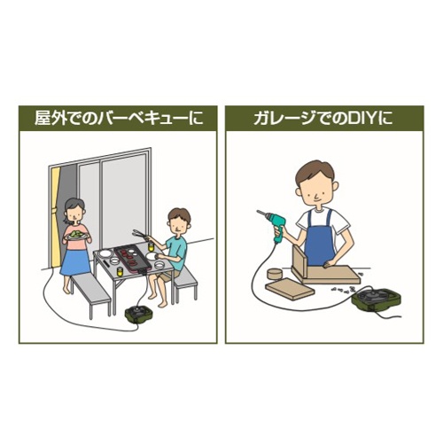 AC125V/15A/8m コードリール【EA815CD-11】