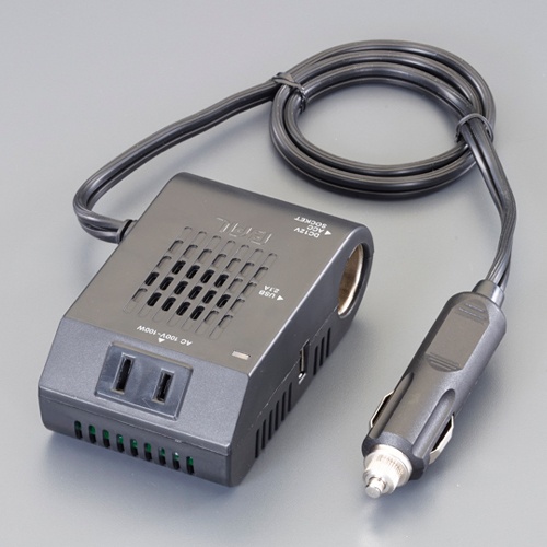 DC12V→AC100V/100W インバーター【EA812JA-22B】