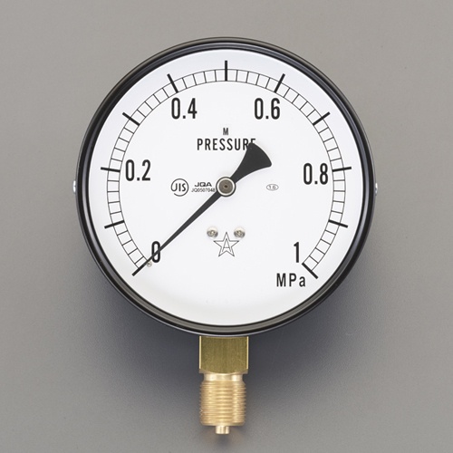 G 3/8インチ/ 75mm/0-1.0MPa 蒸気用圧力計【EA729PB-10】