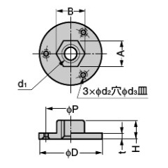 M 8 アジャストベース受金(スチール)【EA949HA-50】