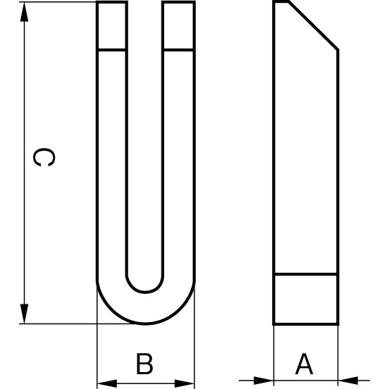 M 8x 80mm テーパーフォーククランプ【EA637CC-8】