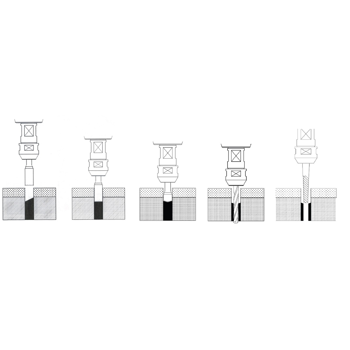 M6-M14/5本組 超硬ボルトリムーバー(180゜)【EA584CA-0】