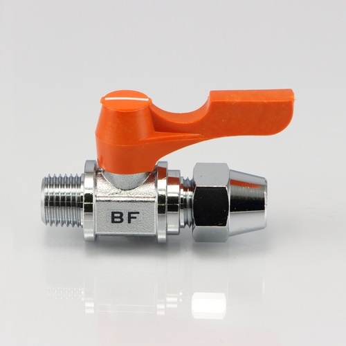 R 1/4インチx 6.0mm ボールバルブ(フレアー式・ミニチュア)【EA425BF-20】